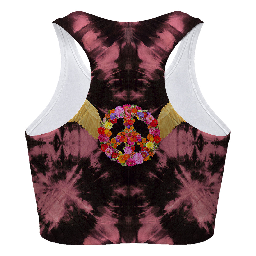 Peace Wings Red Sport Bra Woman Underwear Beachwear Loungewear