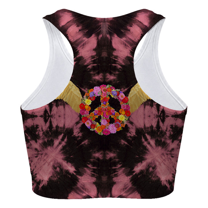Peace Wings Red Sport Bra Woman Underwear Beachwear Loungewear
