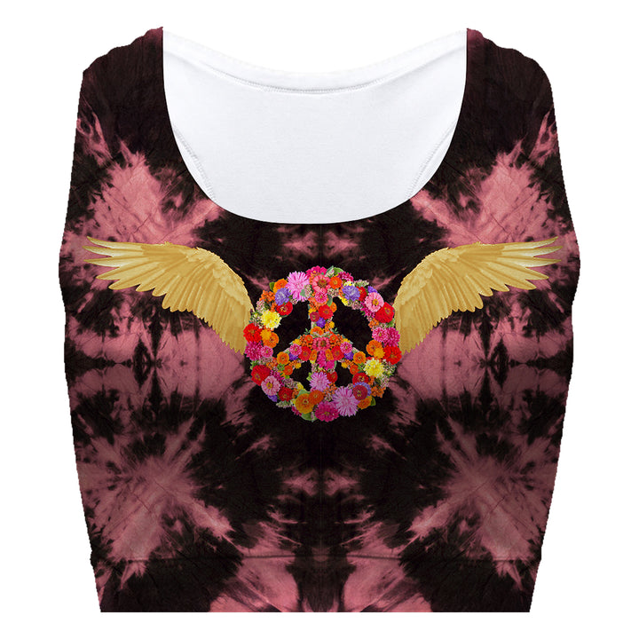 Peace Wings Red Sport Bra Woman Underwear Beachwear Loungewear