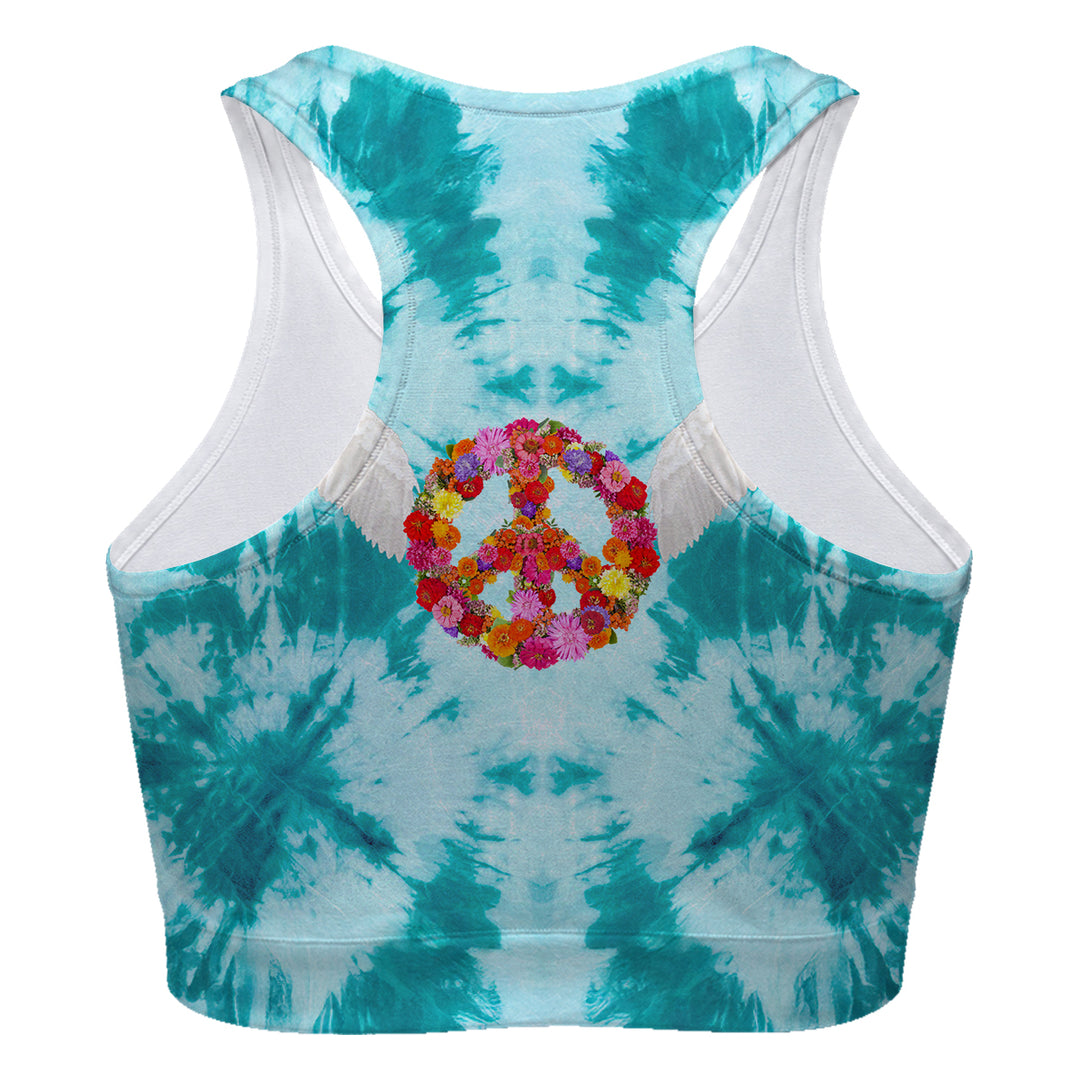 Peace Wings Turquoise Sport Bra Woman Underwear Beachwear Loungewear