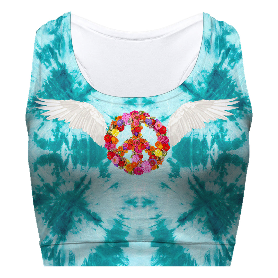 Peace Wings Turquoise Sport Bra Woman Underwear Beachwear Loungewear