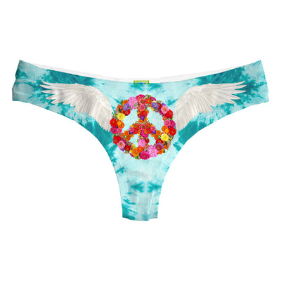 Peace Wings Turquoise String Front