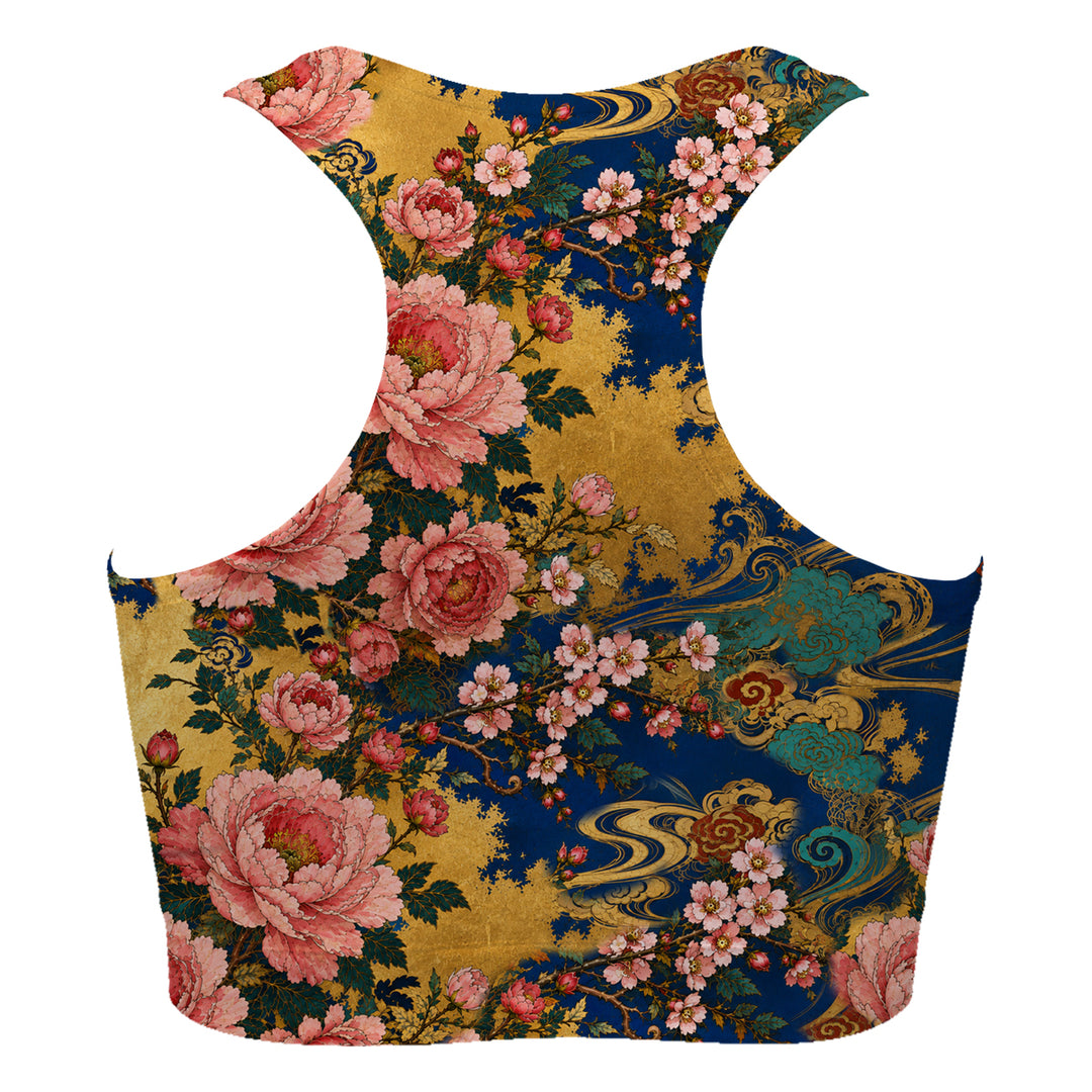 Peony Bird Sport Bra Woman Underwear Beachwear Loungewear
