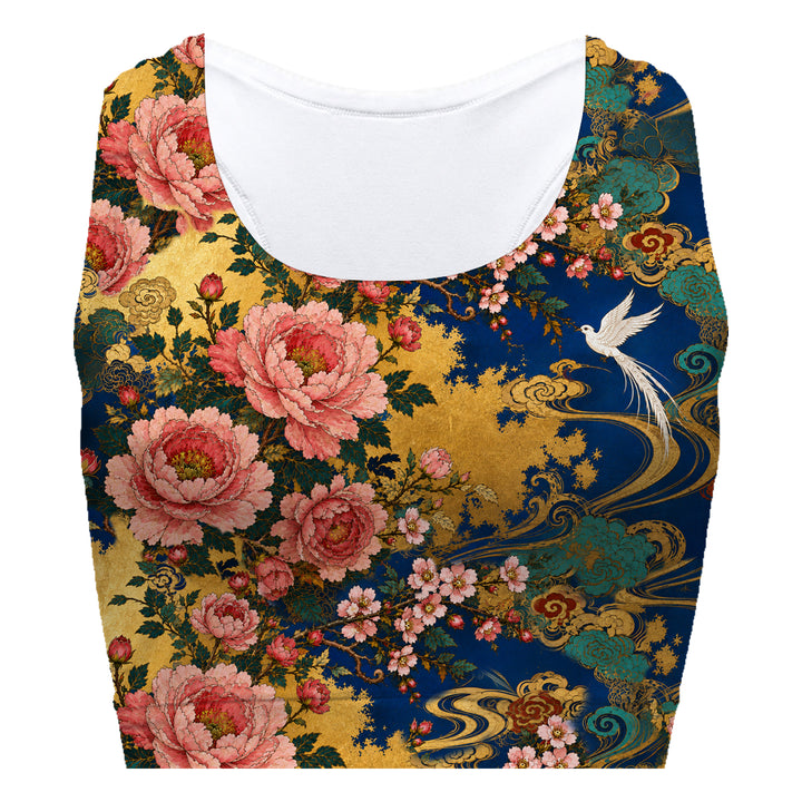 Peony Bird Sport Bra Woman Underwear Beachwear Loungewear