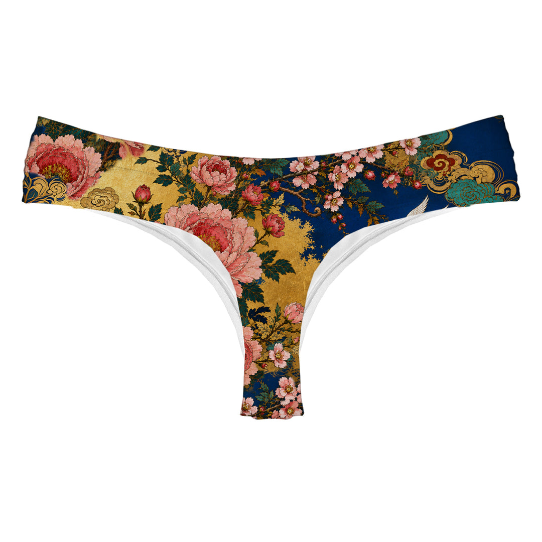 Peony Bird String Woman Underwear Beachwear Loungewear