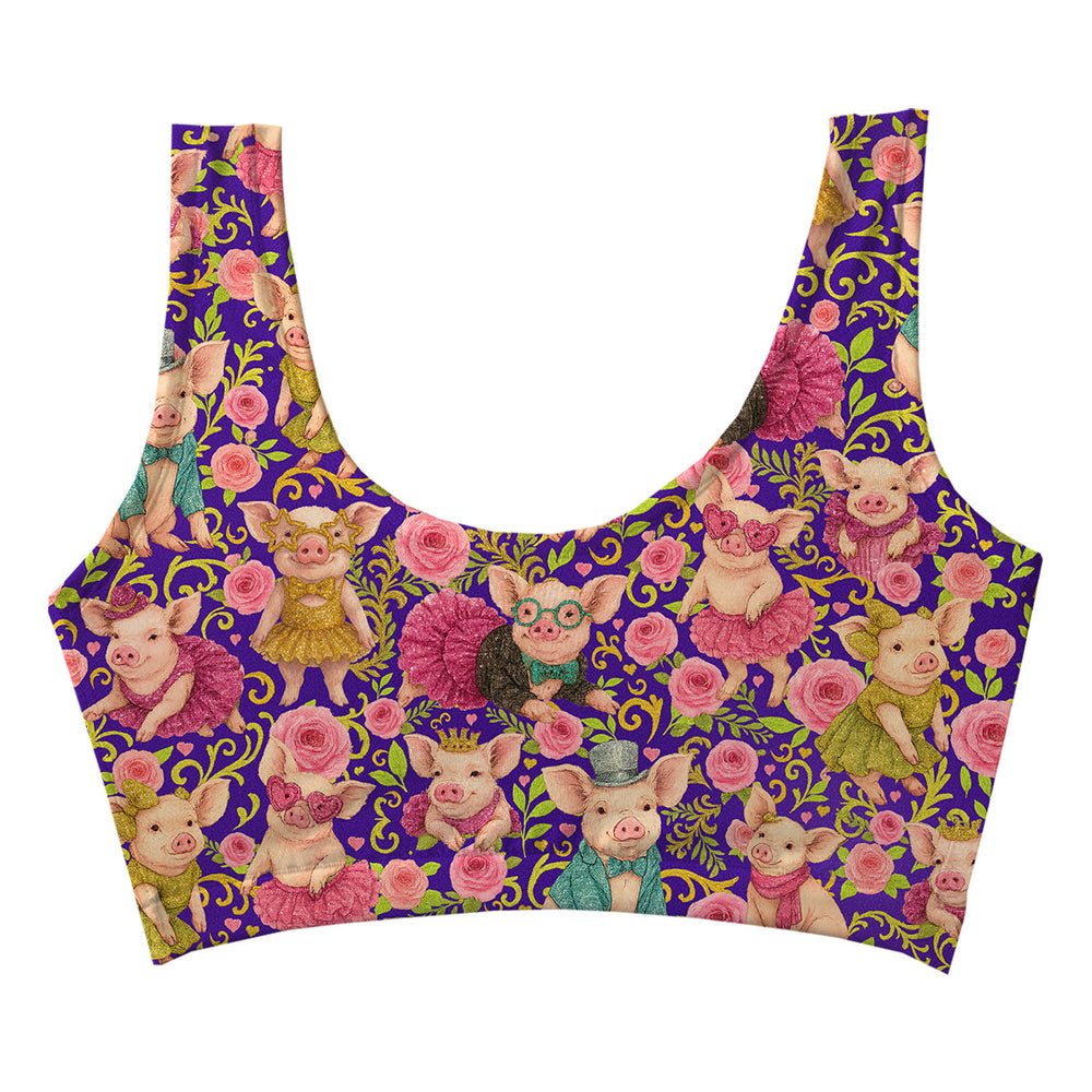 Piggy Glam Crop Top Woman Underwear Beachwear Loungewear