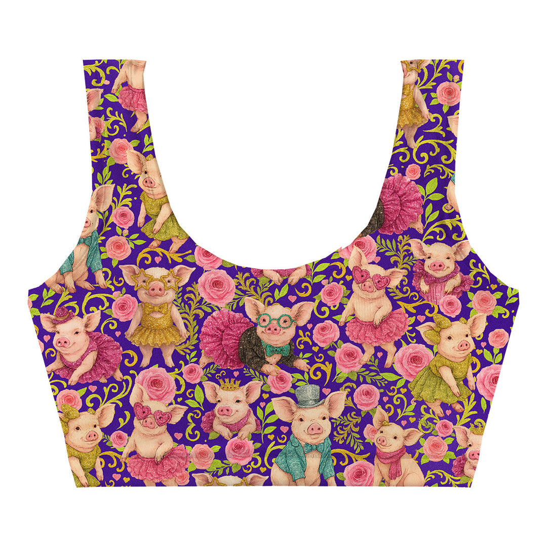 Piggy Glam Crop Top Woman Underwear Beachwear Loungewear
