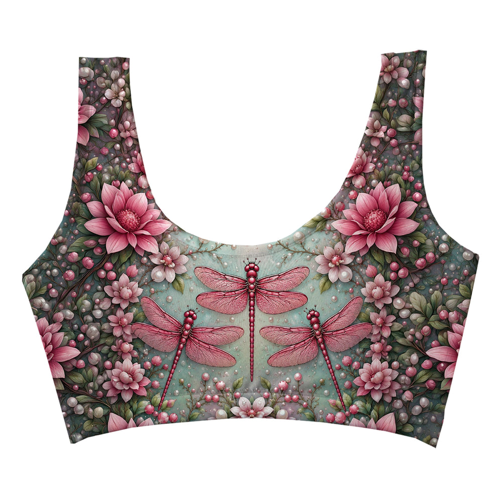 Pink Wings Crop Top Woman Underwear Beachwear Loungewear