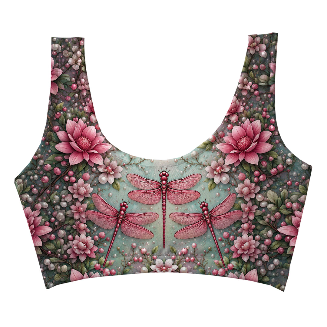Pink Wings Crop Top Woman Underwear Beachwear Loungewear