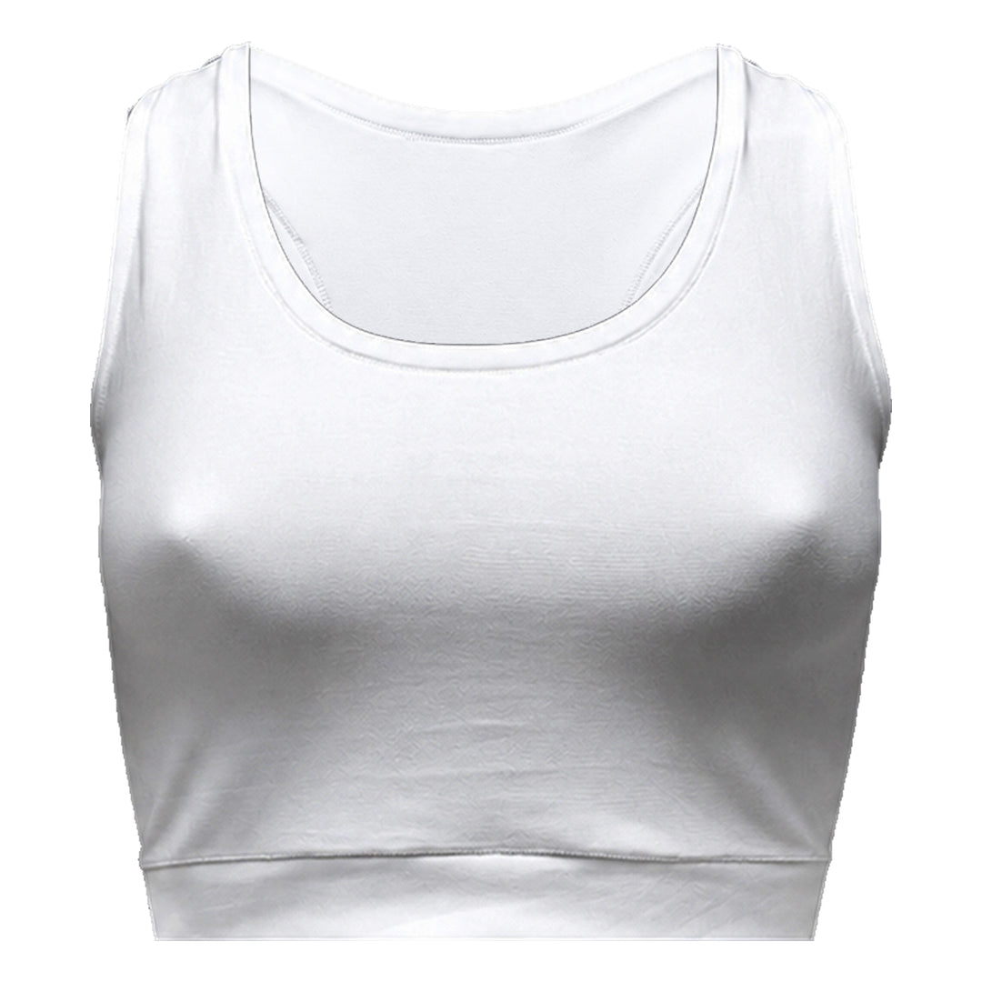 Plain White Sport Bra Woman Underwear Beachwear Loungewear