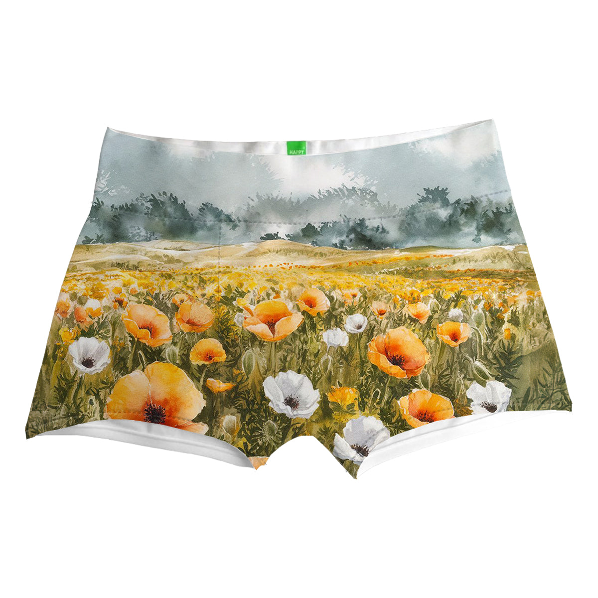 Poppy Field Boxer | HAPPY UNDIES Underwear, Beachwear, Loungewear and ...