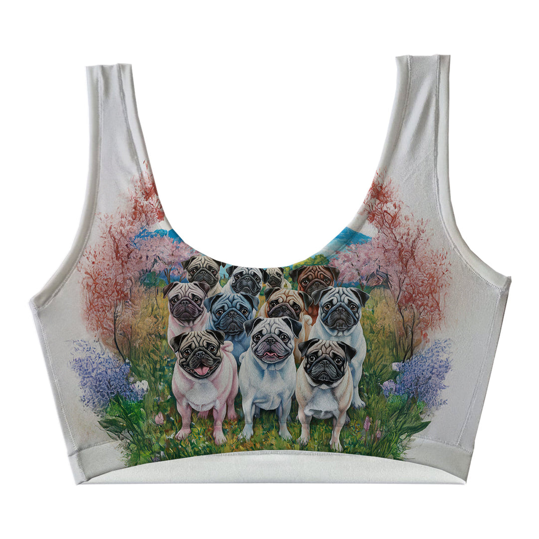 Pug World Crop Top Front