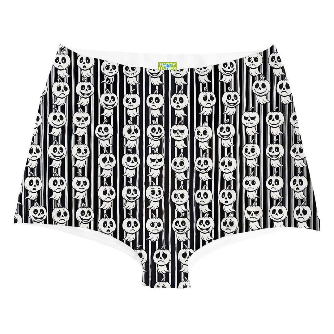 Pumpkin Boo Highwaist Woman Underwear Beachwear Loungewear