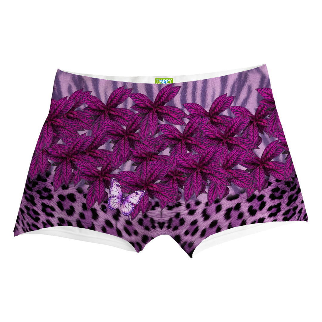 Purple Leaf Boxer Man Underwear Beachwear Loungewear