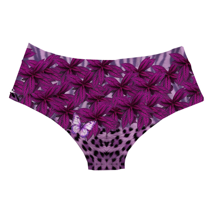Purple Leaf Hipster Woman Underwear Beachwear Loungewear
