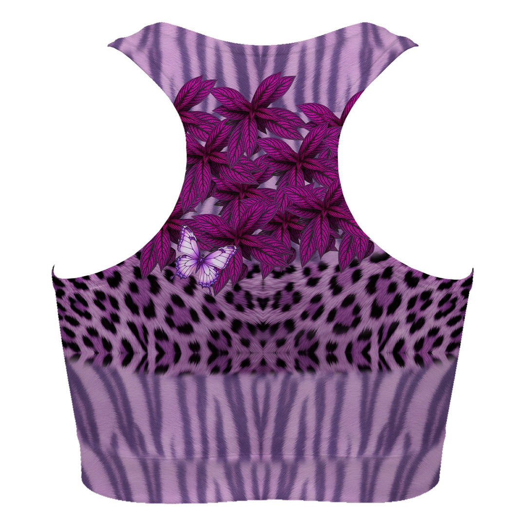 Purple Leaf Sport Bra Woman Underwear Beachwear Loungewear