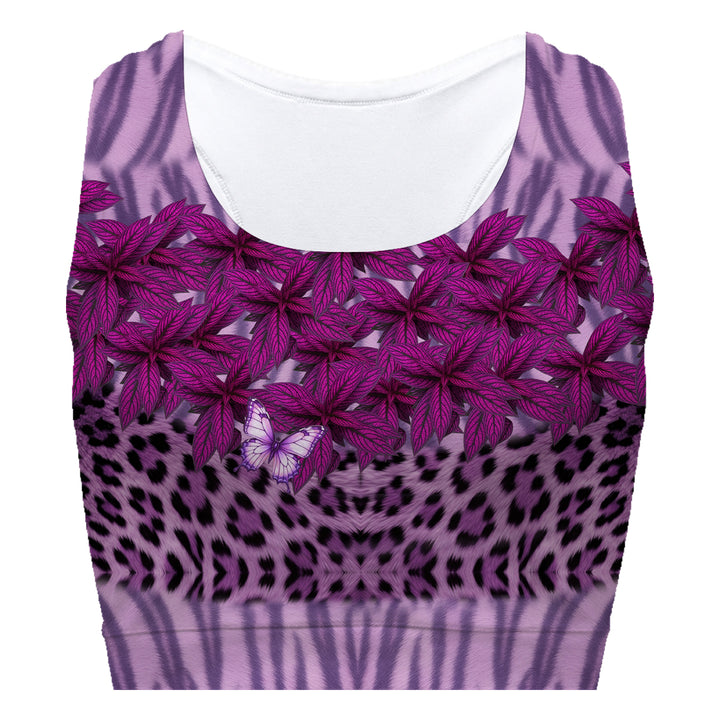 Purple Leaf Sport Bra Woman Underwear Beachwear Loungewear
