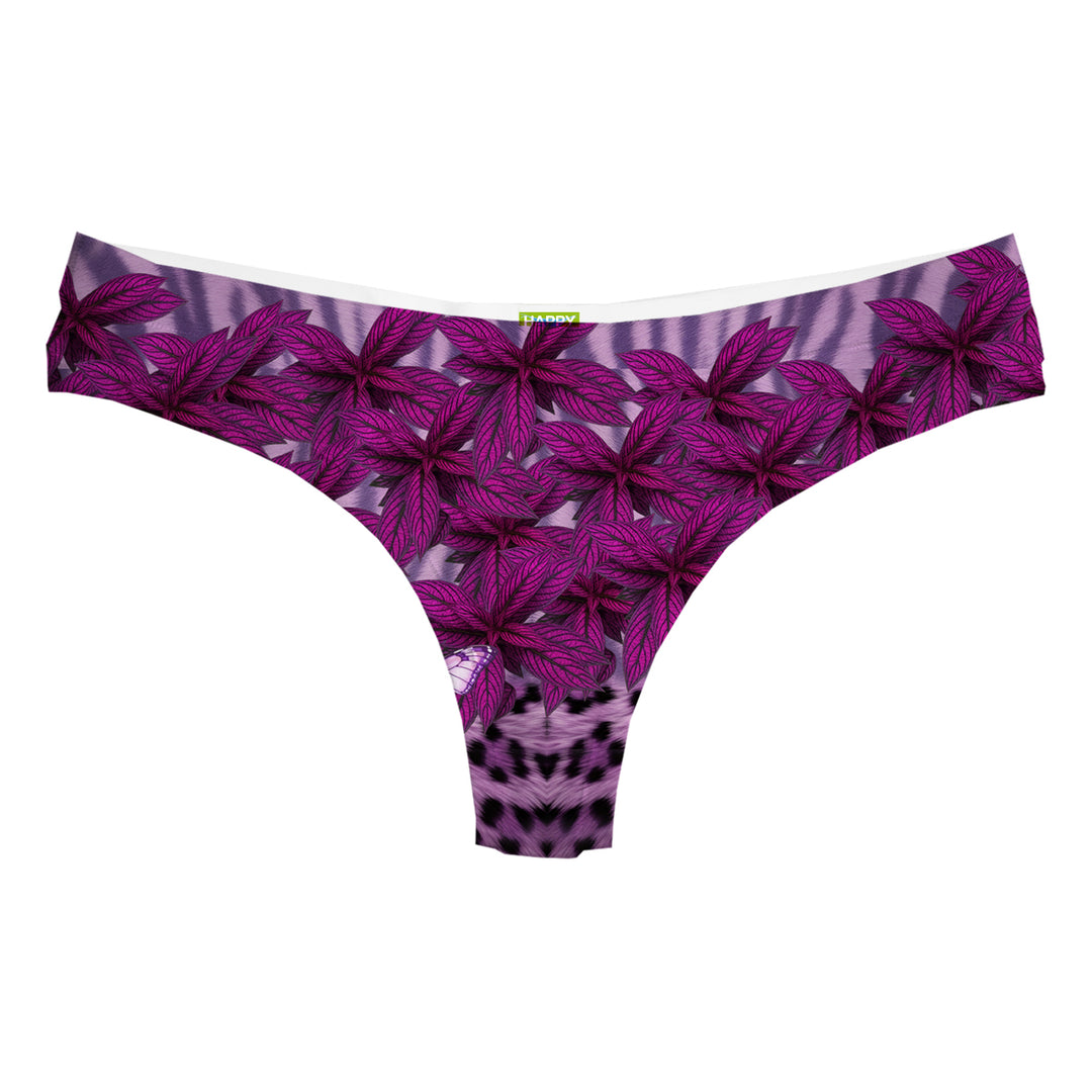 Purple Leaf String Woman Underwear Beachwear Loungewear