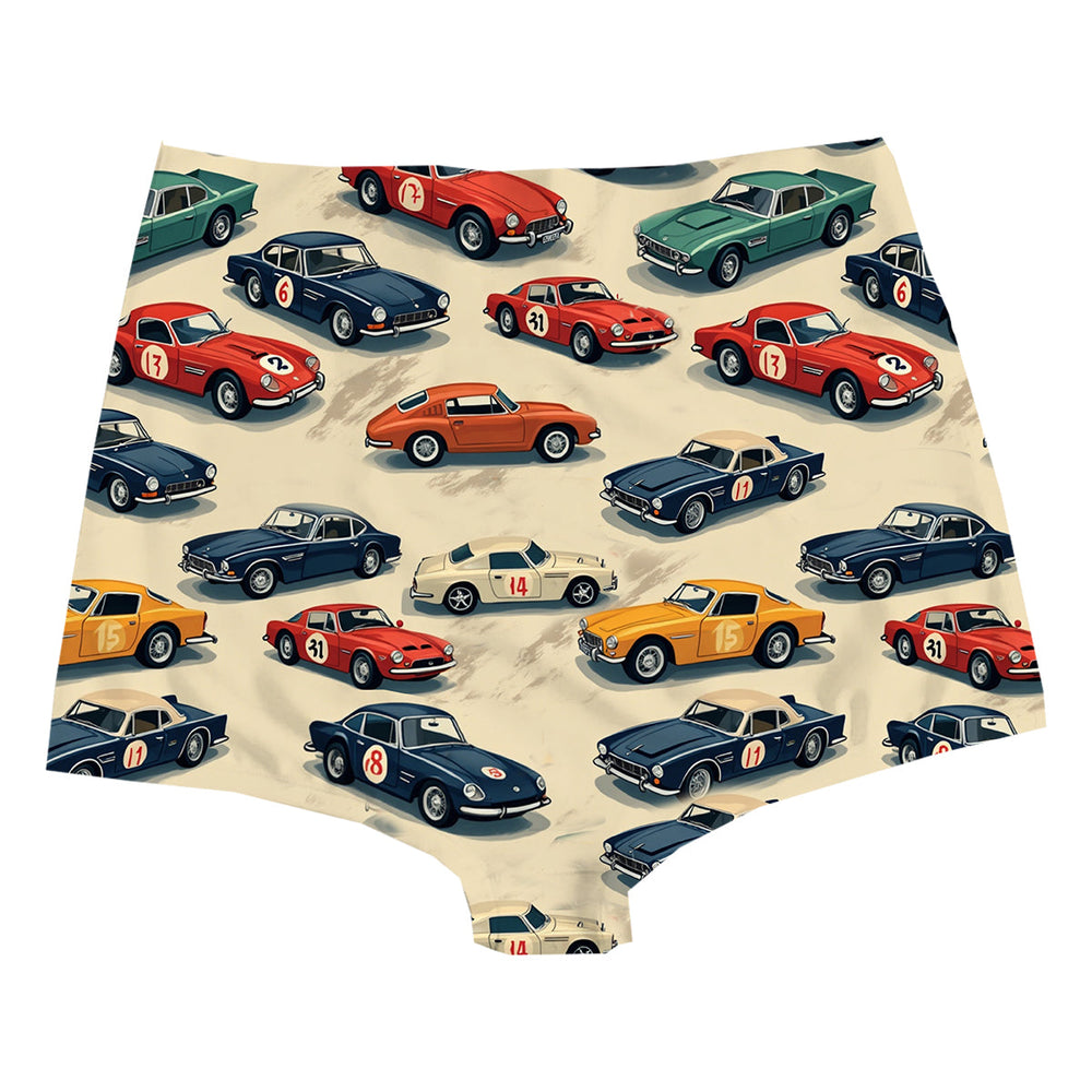 Racing Cars Highwaist Woman Underwear Beachwear Loungewear