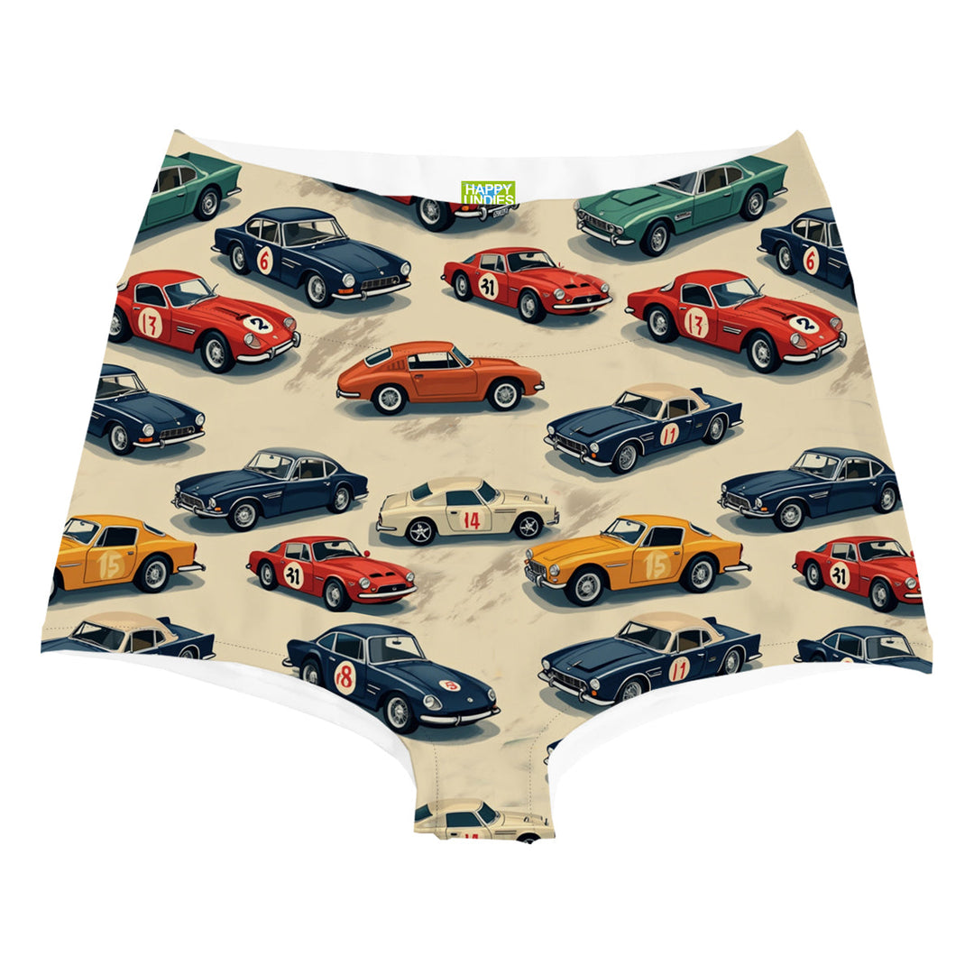Racing Cars Highwaist Woman Underwear Beachwear Loungewear
