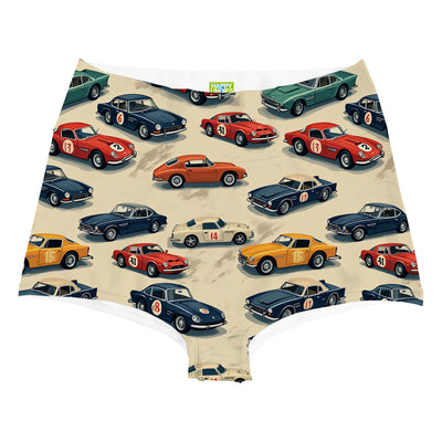 Racing Cars Highwaist Woman Underwear Beachwear Loungewear