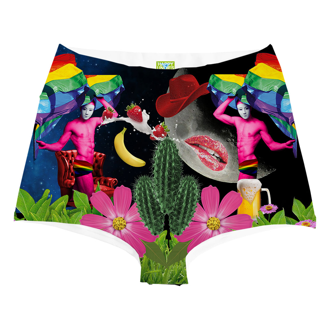 Rainbow Night Highwaist Woman Underwear Beachwear Loungewear