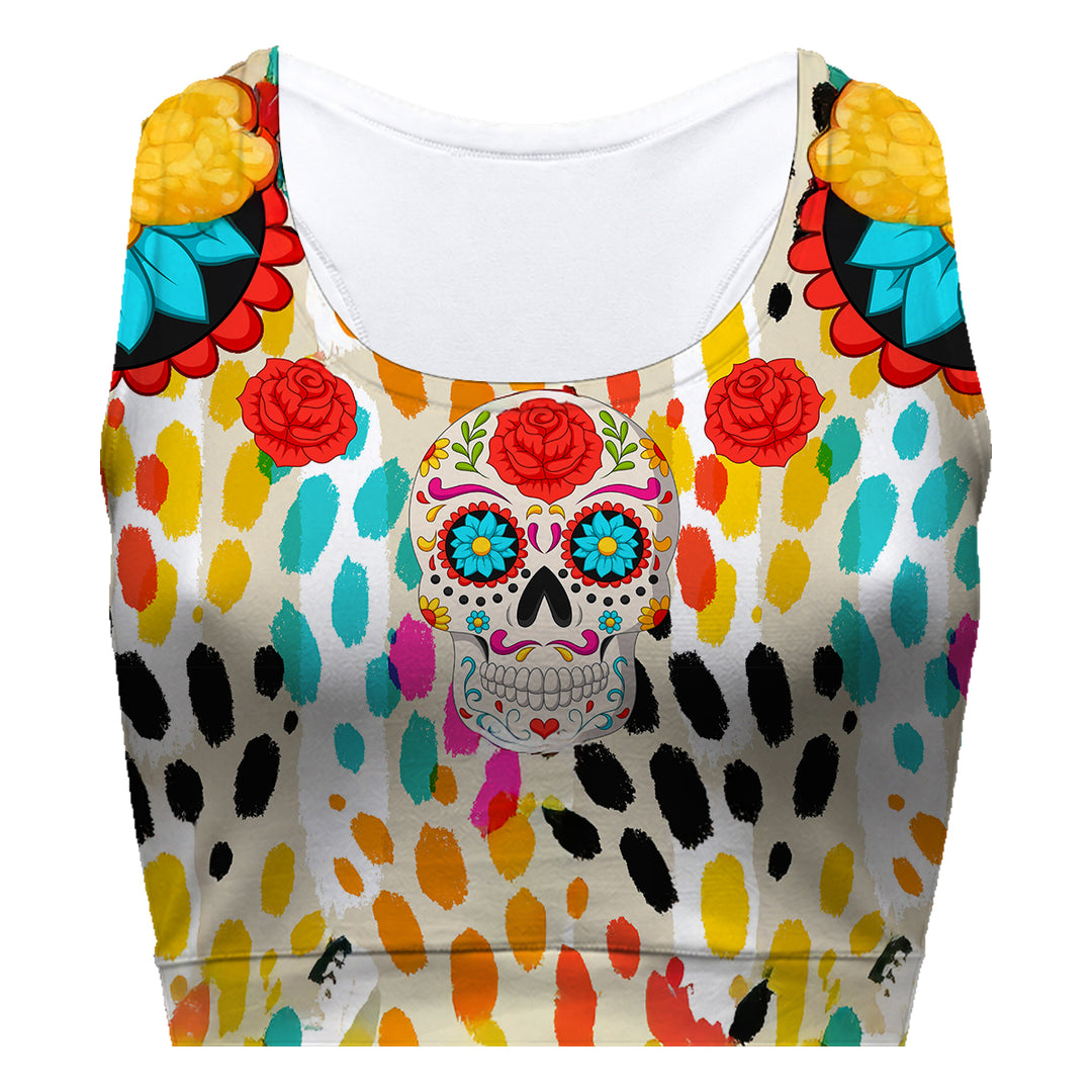 Rainbow Skull Sport Bra Woman Underwear Beachwear Loungewear