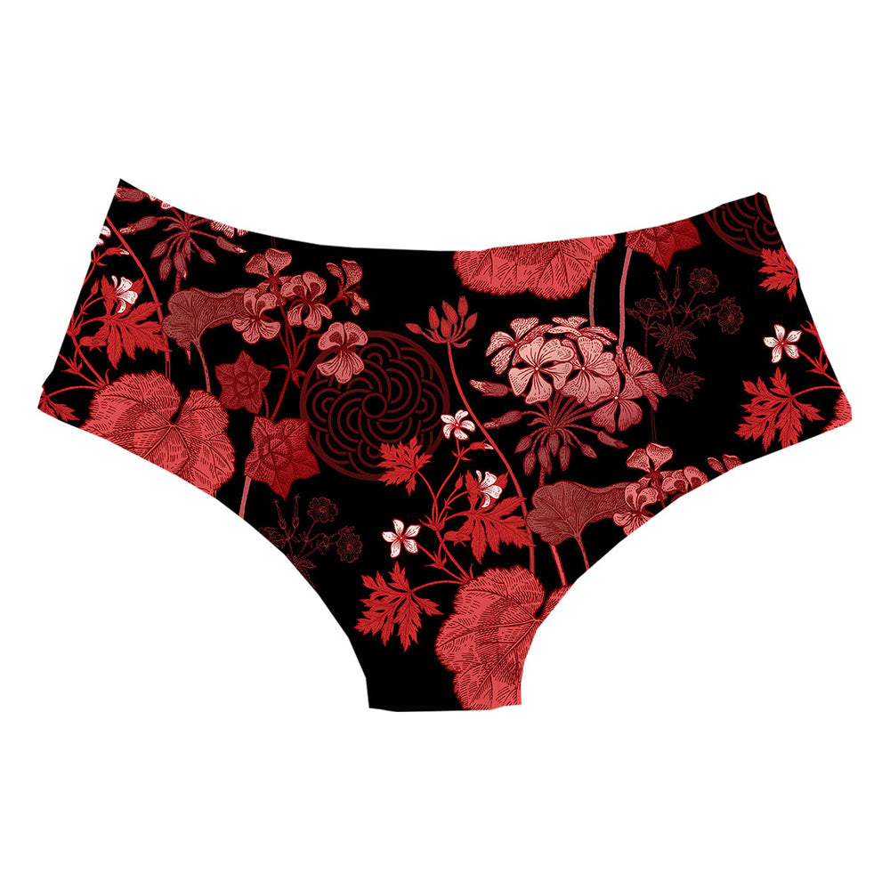 Red Foliage Hipster Woman Underwear Beachwear Loungewear