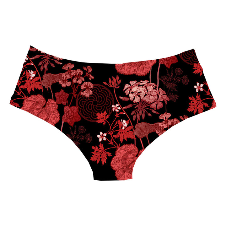Red Foliage Hipster Woman Underwear Beachwear Loungewear