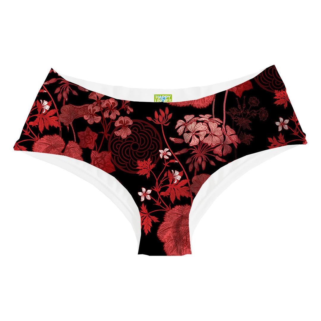 Red Foliage Hipster Woman Underwear Beachwear Loungewear
