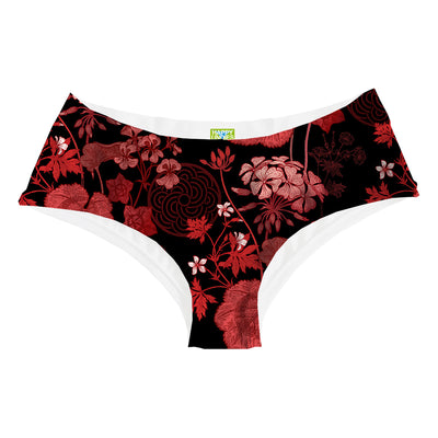 Red Foliage Hipster Woman Underwear Beachwear Loungewear