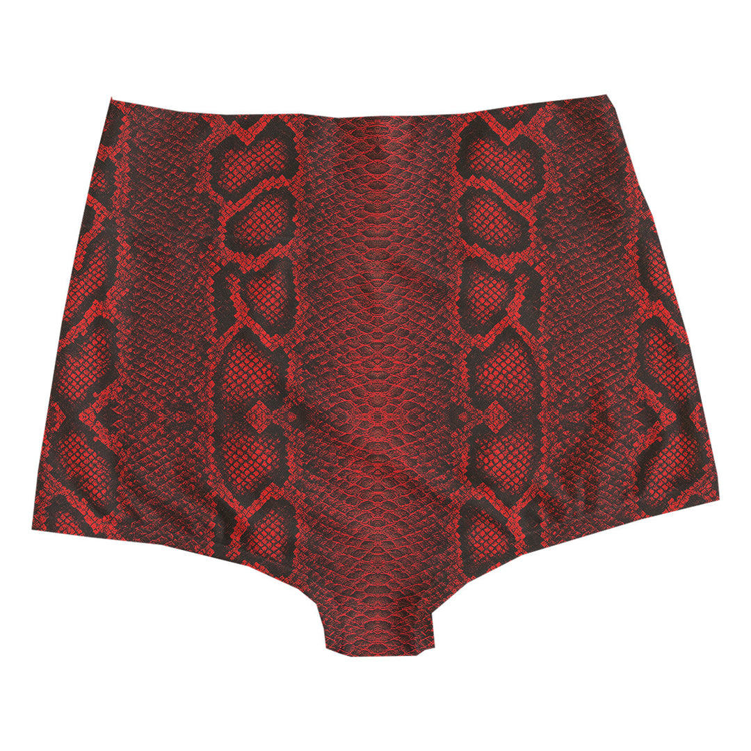 Red Phyton Highwaist Woman Underwear Beachwear Loungewear