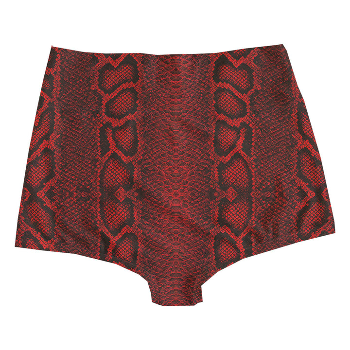 Red Phyton Highwaist Woman Underwear Beachwear Loungewear