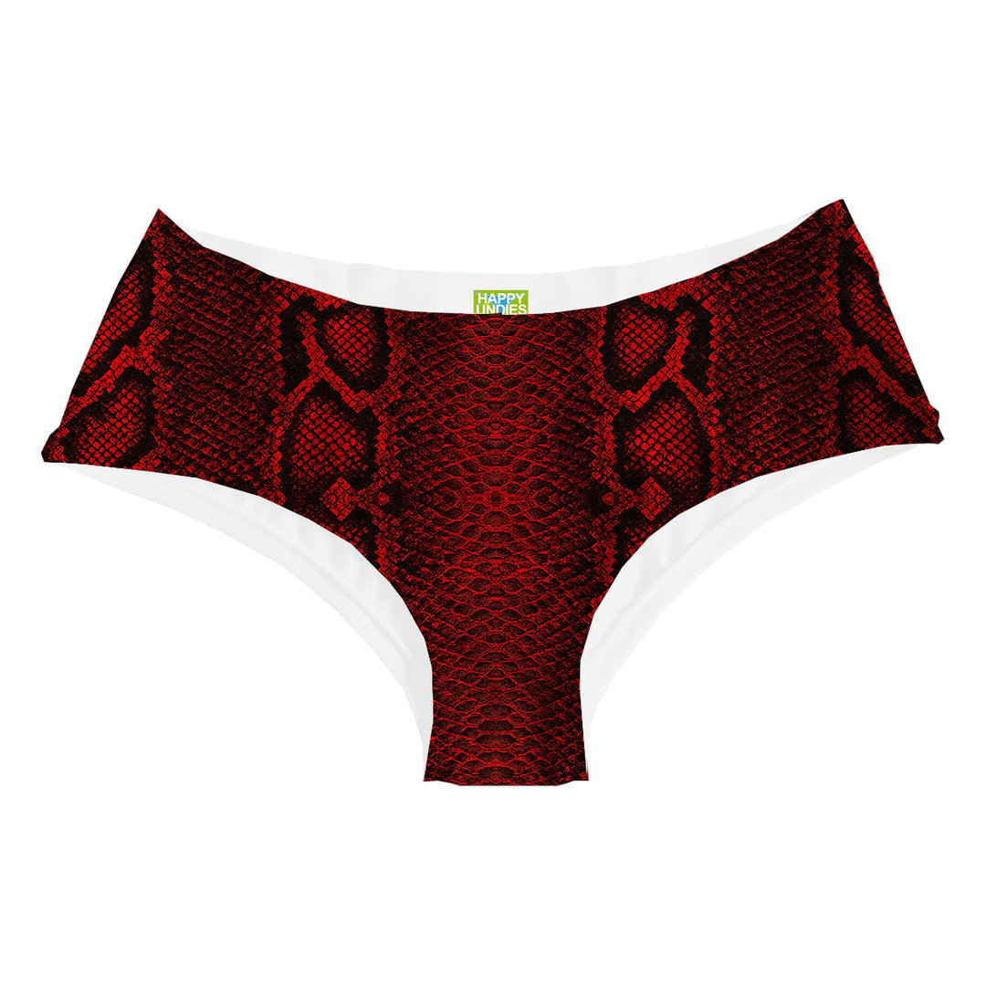 Red Phyton Hipster Woman Underwear Beachwear Loungewear