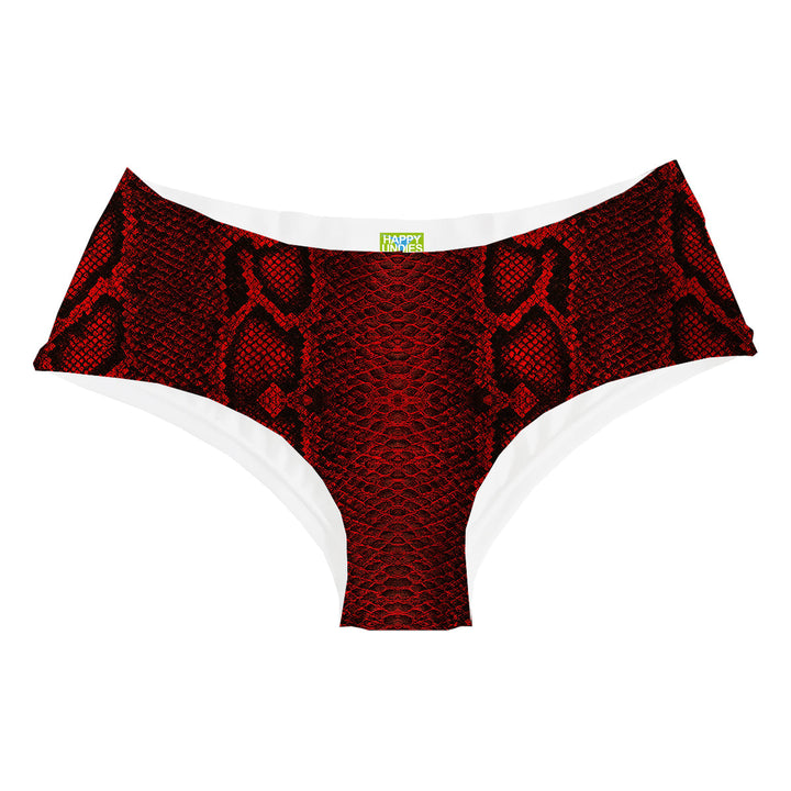 Red Phyton Hipster Woman Underwear Beachwear Loungewear