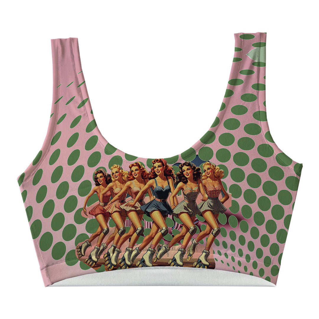 Roller Blades Crop Top Front
