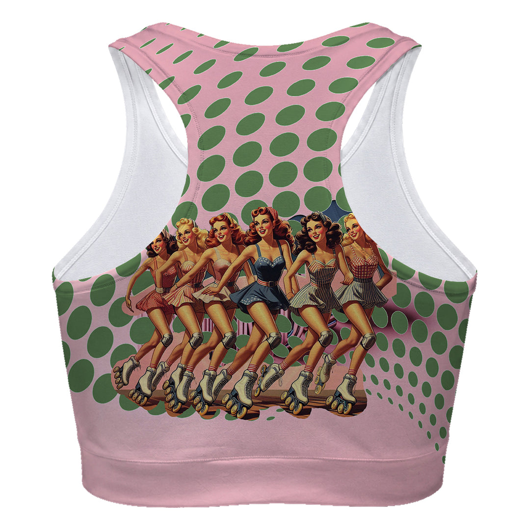 Roller Blades Sport Bra Woman Underwear Beachwear Loungewear