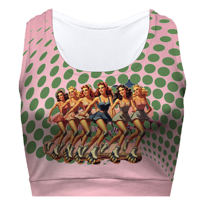 Roller Blades Sport Bra Woman Underwear Beachwear Loungewear