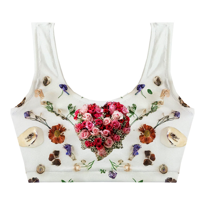 Romantic Bouquet Crop Top Front