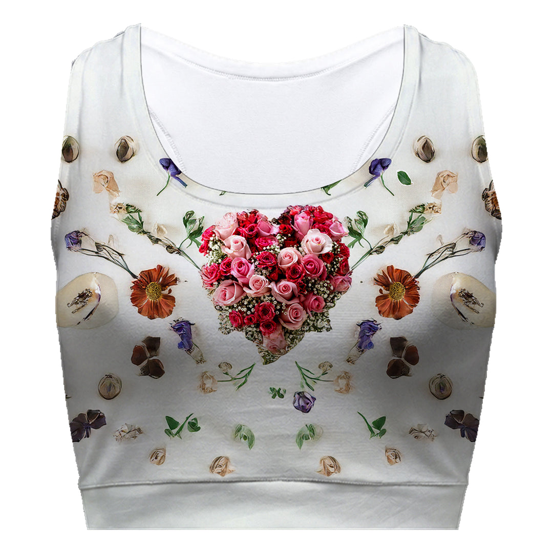 Romantic Bouquet Sport Bra Woman Underwear Beachwear Loungewear