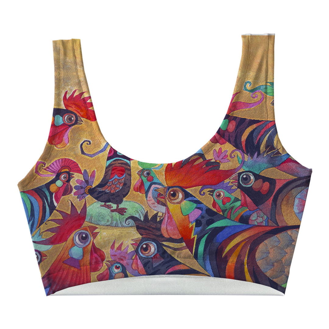 Rooster Talk Crop Top Front