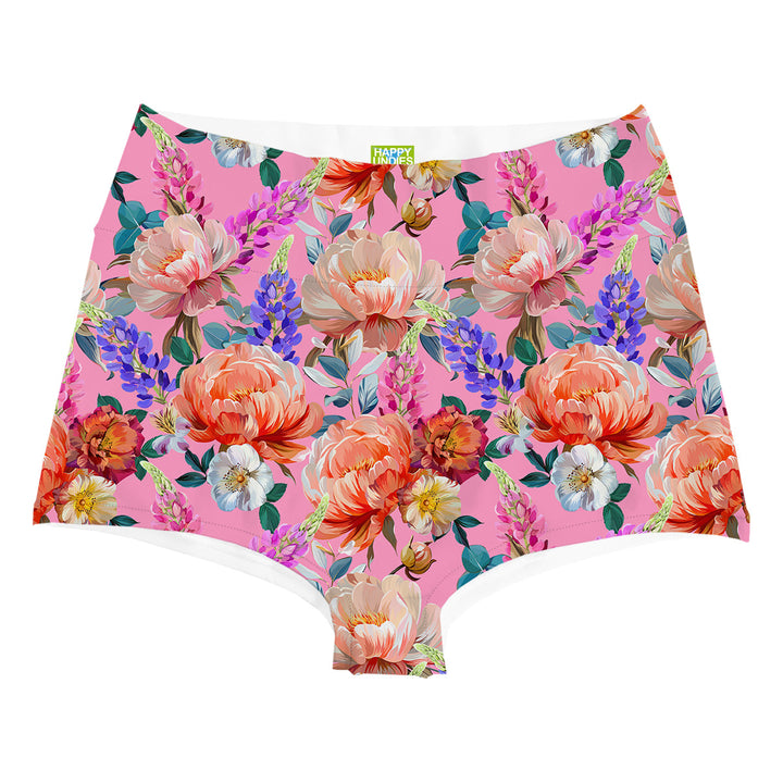 Rose Explosion Highwaist Woman Underwear Beachwear Loungewear