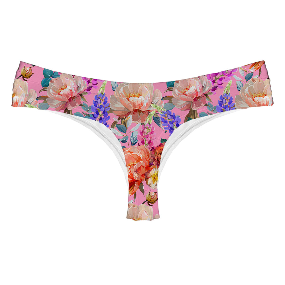 Rose Explosion String Woman Underwear Beachwear Loungewear
