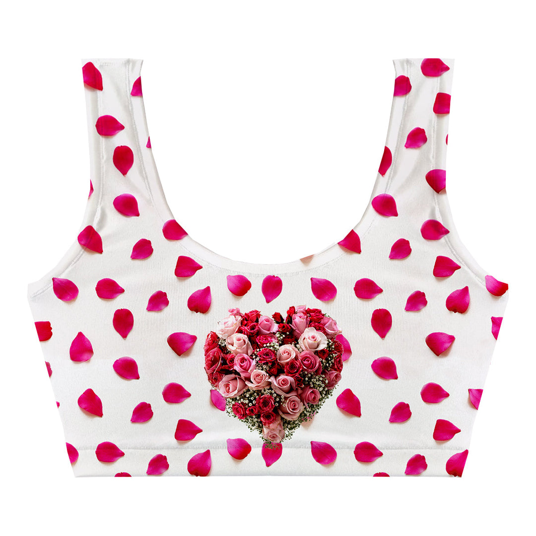 Rose Petal Crop Top Front