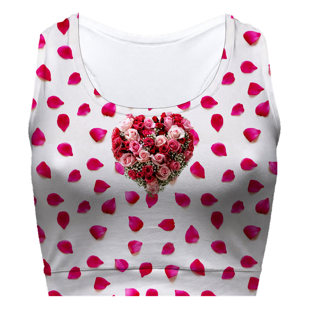 Rose Petal Sport Bra Woman Underwear Beachwear Loungewear
