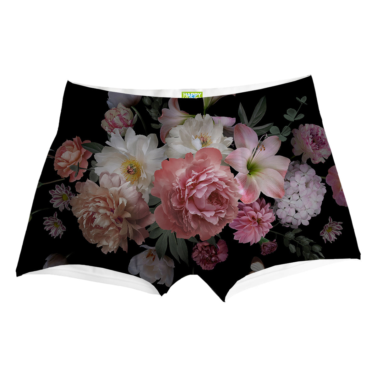Roses In Black Boxer | HAPPY UNDIES Underwear, Beachwear & Loungewear ...