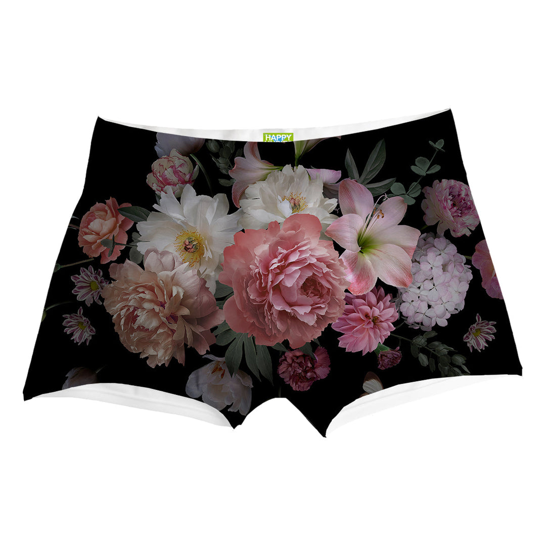 Roses In Black Boxer Front
