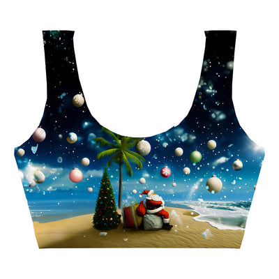 Santa Beach Crop Top Front