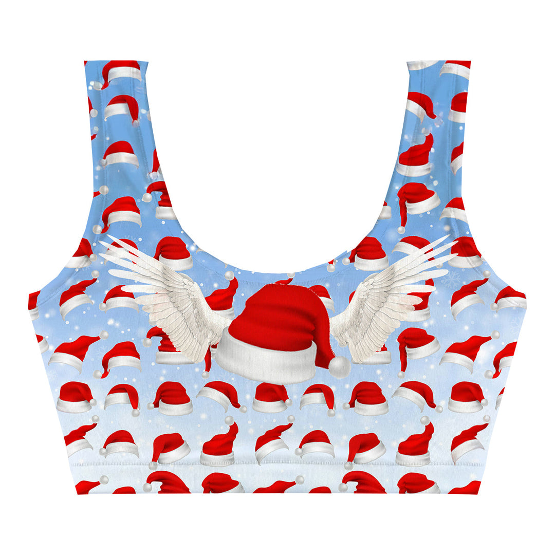 Santa Beanies Crop Top Back
