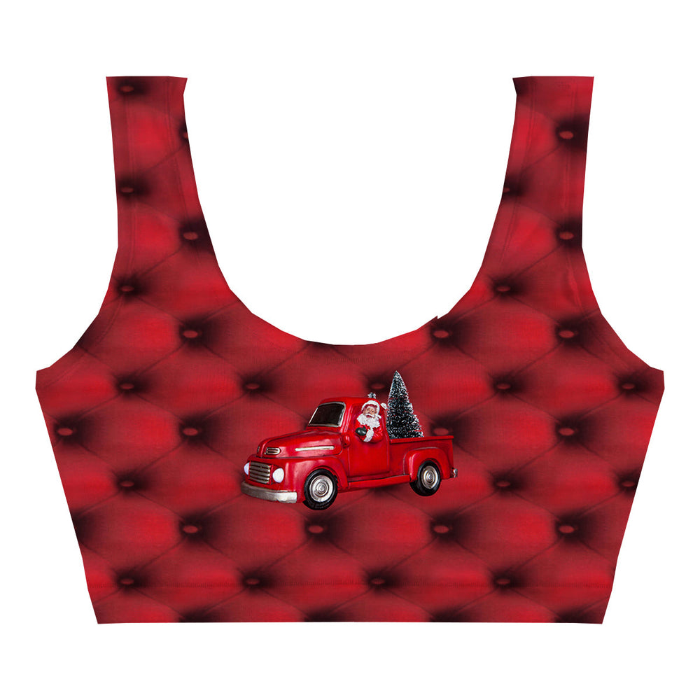 Santa Truck Crop Top Back